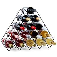 Hot sale Countertop metal wine bottle holder storage bottles for home bar restaurant