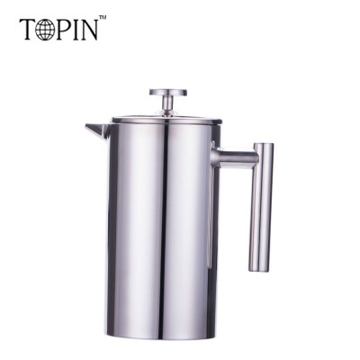 Double-wall design professional french style coffee pot with filter