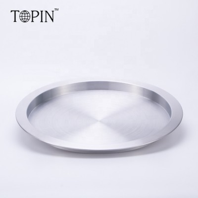 High Quality Weighted Stainless Steel Round Plate Set for Bar Tray and Kitchenware tray